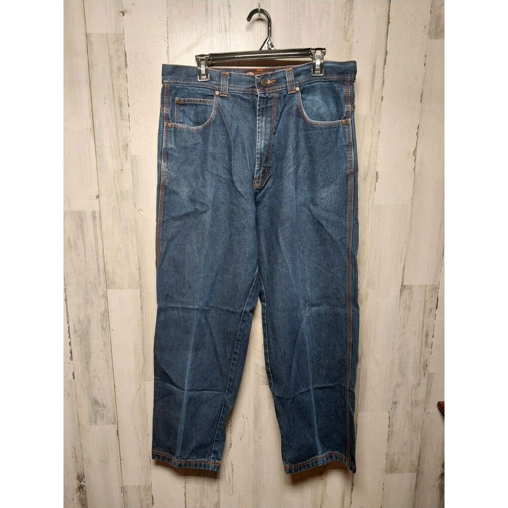 Vintage Risks Jeans Co Baggy Men's Denim Pants 36x32